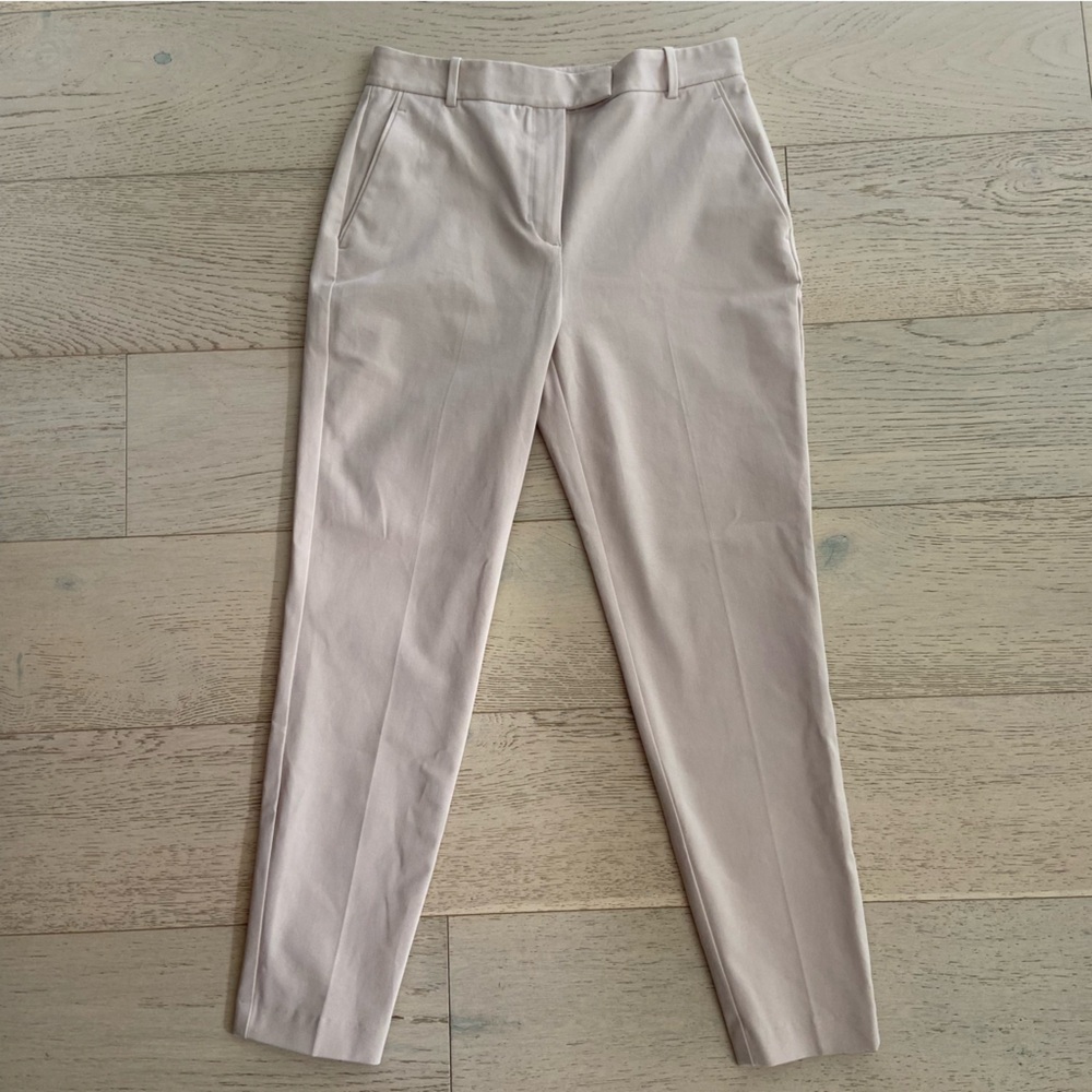 REISS Joy Tailored Ankle Pants Size 8 Beige Stretch Slim Trousers EUC - Picture 2 of 10